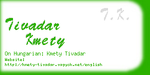 tivadar kmety business card